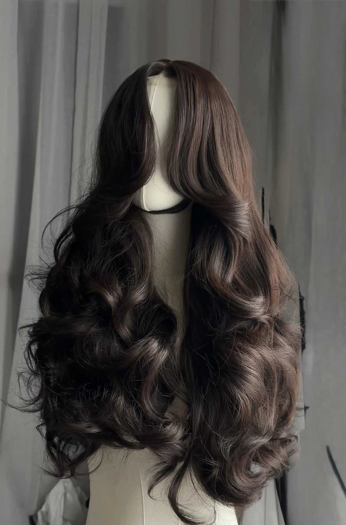 Wig Rosy with Illusion HD lace - Brown