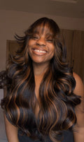 Baddie Fringe - Black Brown Highlight