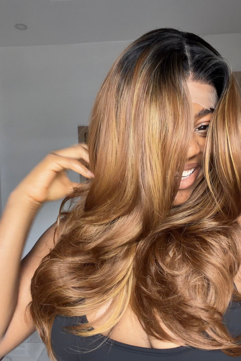 Feather Layers Brown Highlights