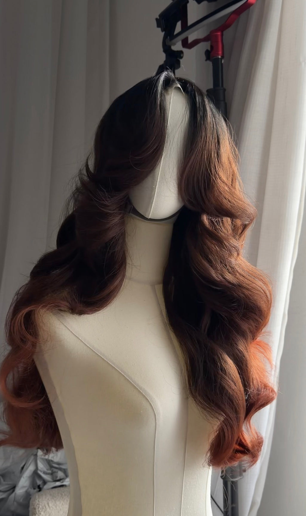 Wig Rosy with Illusion HD lace - Auburn
