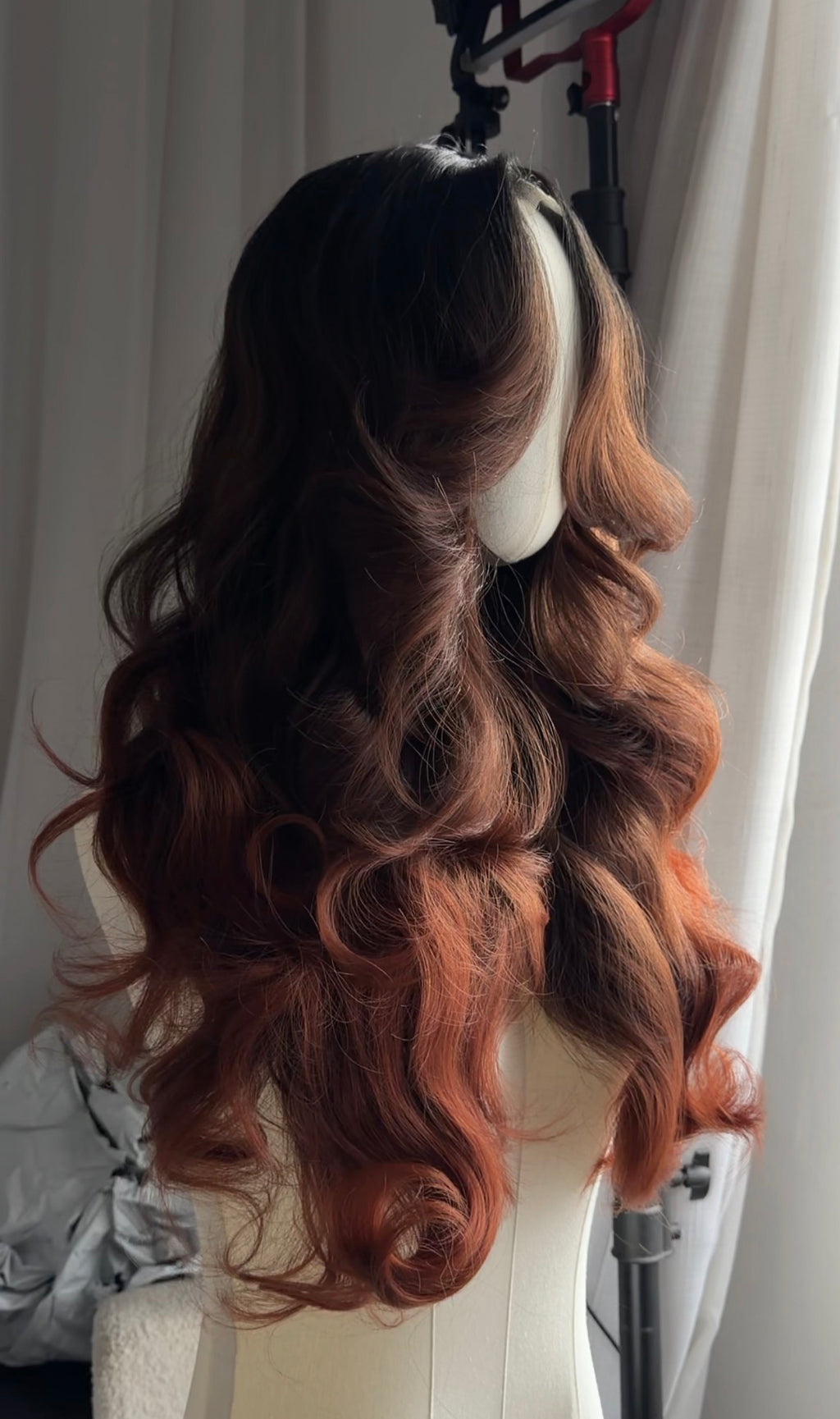 Wig Rosy with Illusion HD lace - Auburn