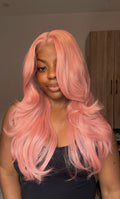 Feather Layers Pink with Illusion HD lace