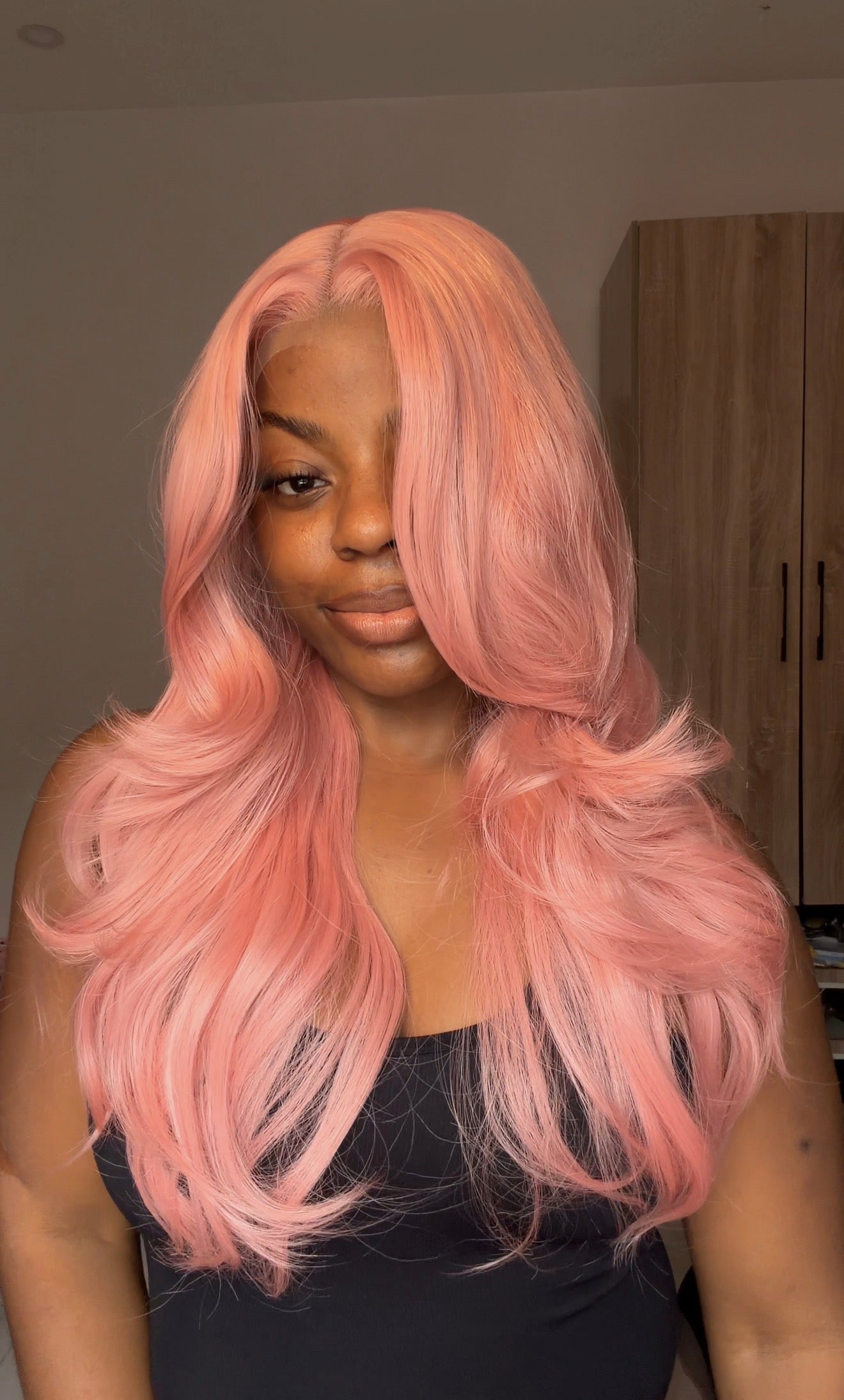 Feather Layers Pink with Illusion HD lace