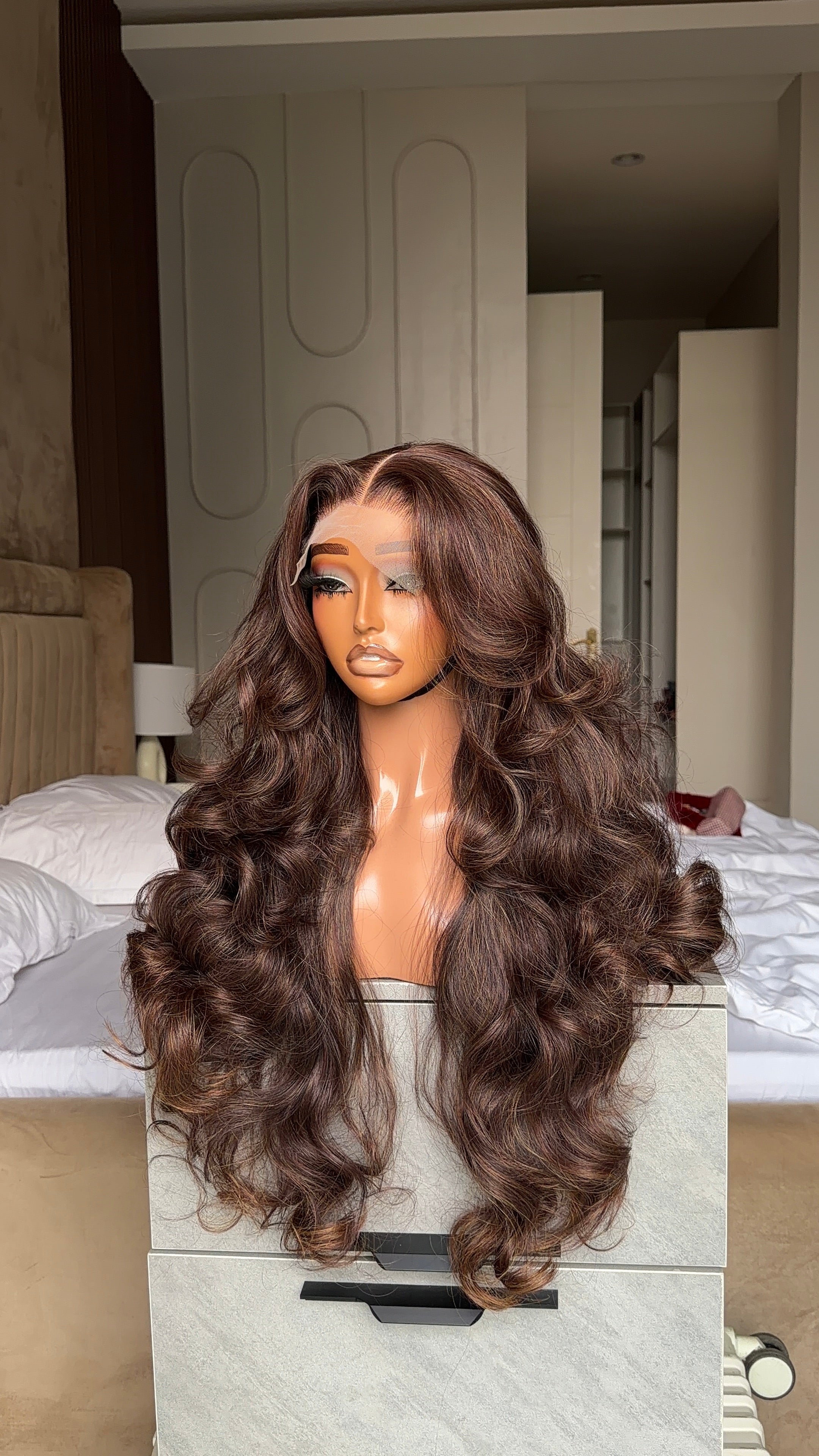Wig Dinma Brown Highlights