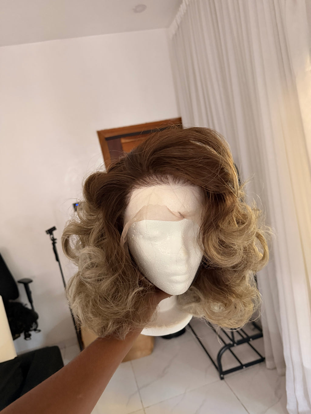 Extra Full Old School Frontal wig - Light Blonde