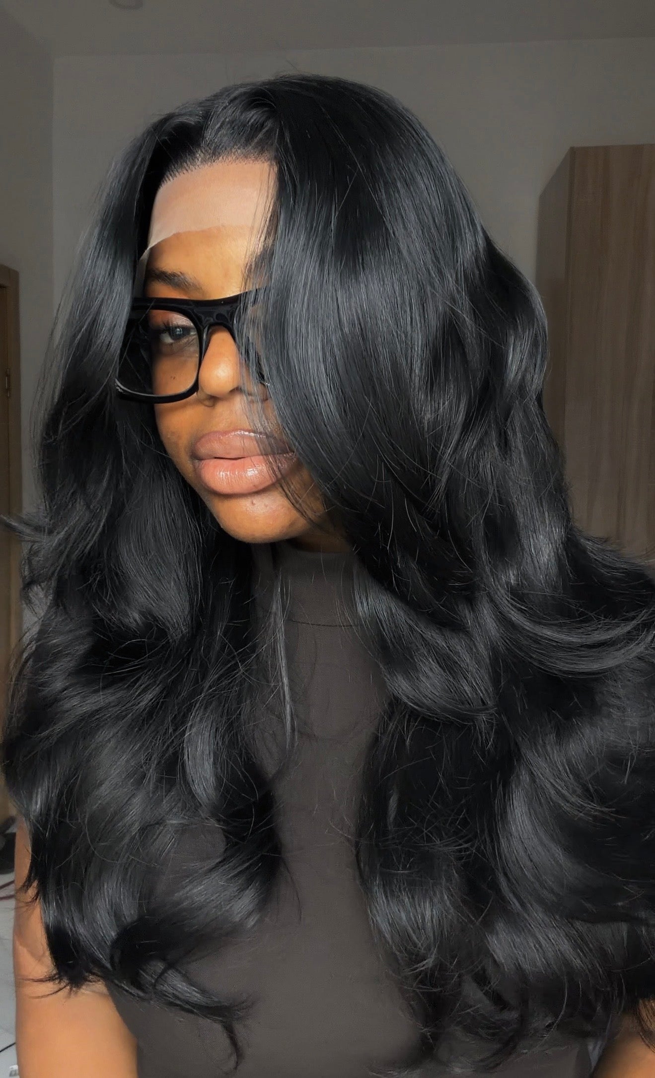 Feather Layers Black with Illusion HD lace