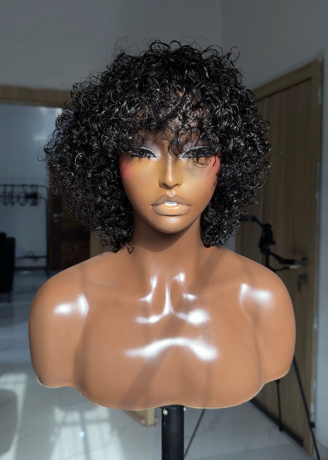 Human Hair mini fringe curls