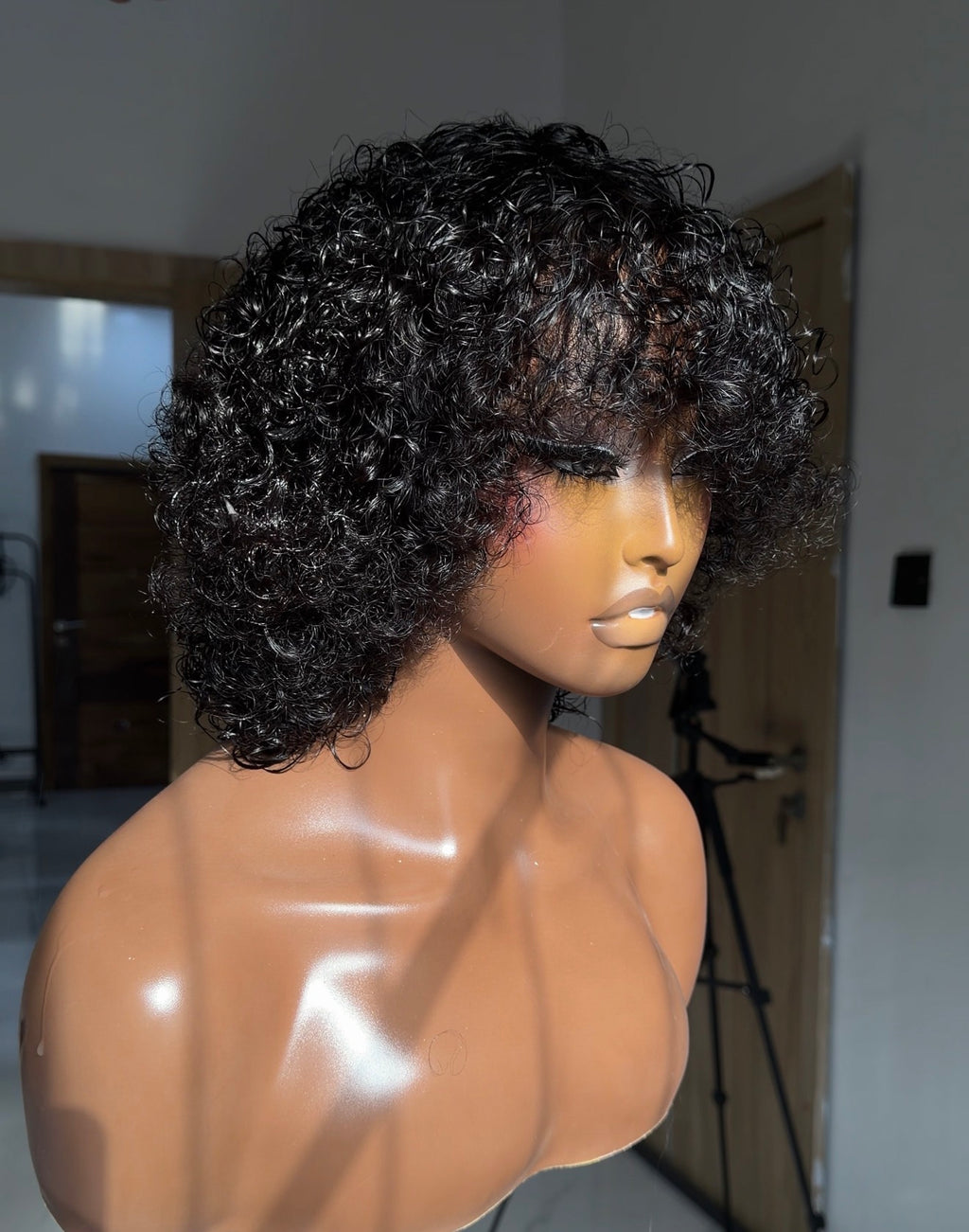 Human Hair mini fringe curls