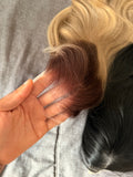 7*5 Closure Lush curls Blonde with illusion HD lace