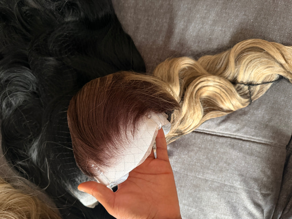 7*5 Closure Lush curls Blonde with illusion HD lace
