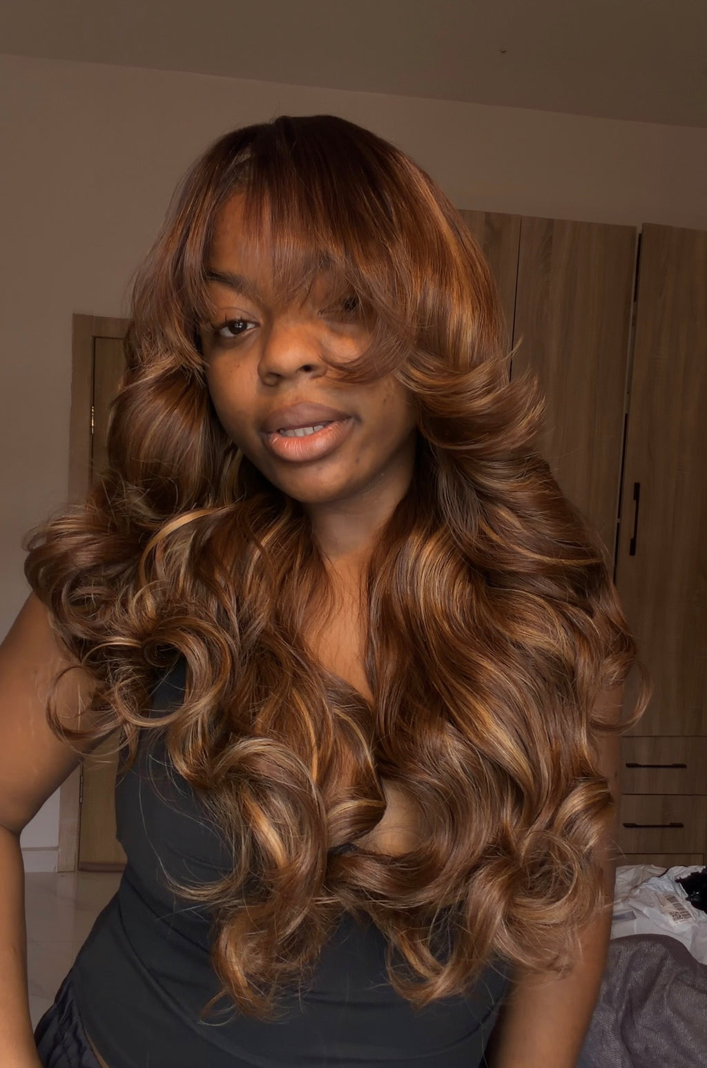 Baddie Fringe - Light Brown Highlight