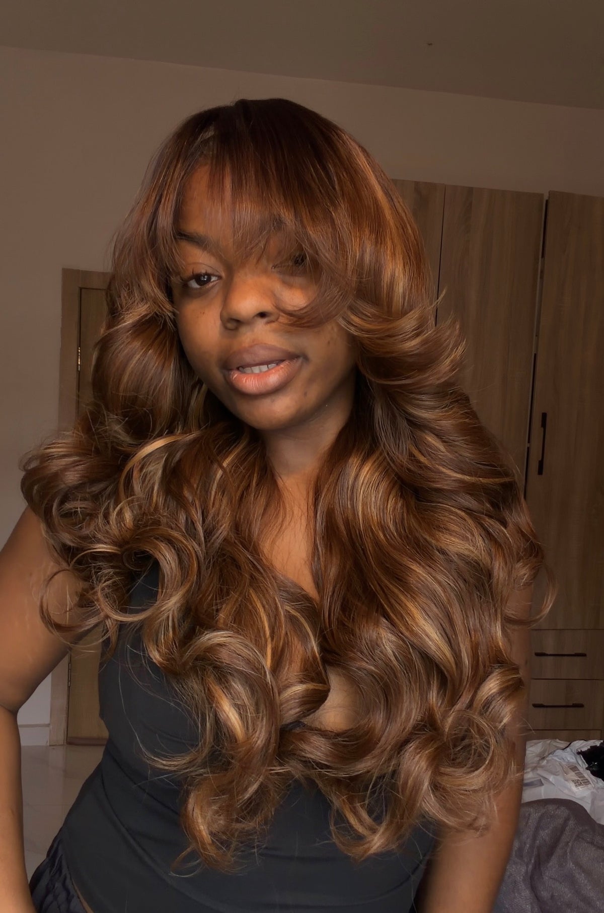 Baddie Fringe - Light Brown Highlight