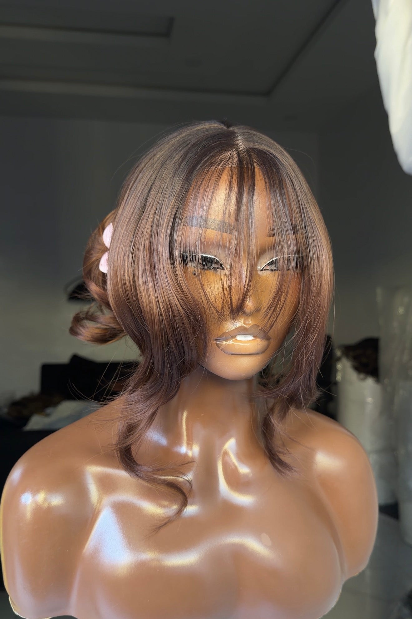 Layered Fringe with 2 free hair clips