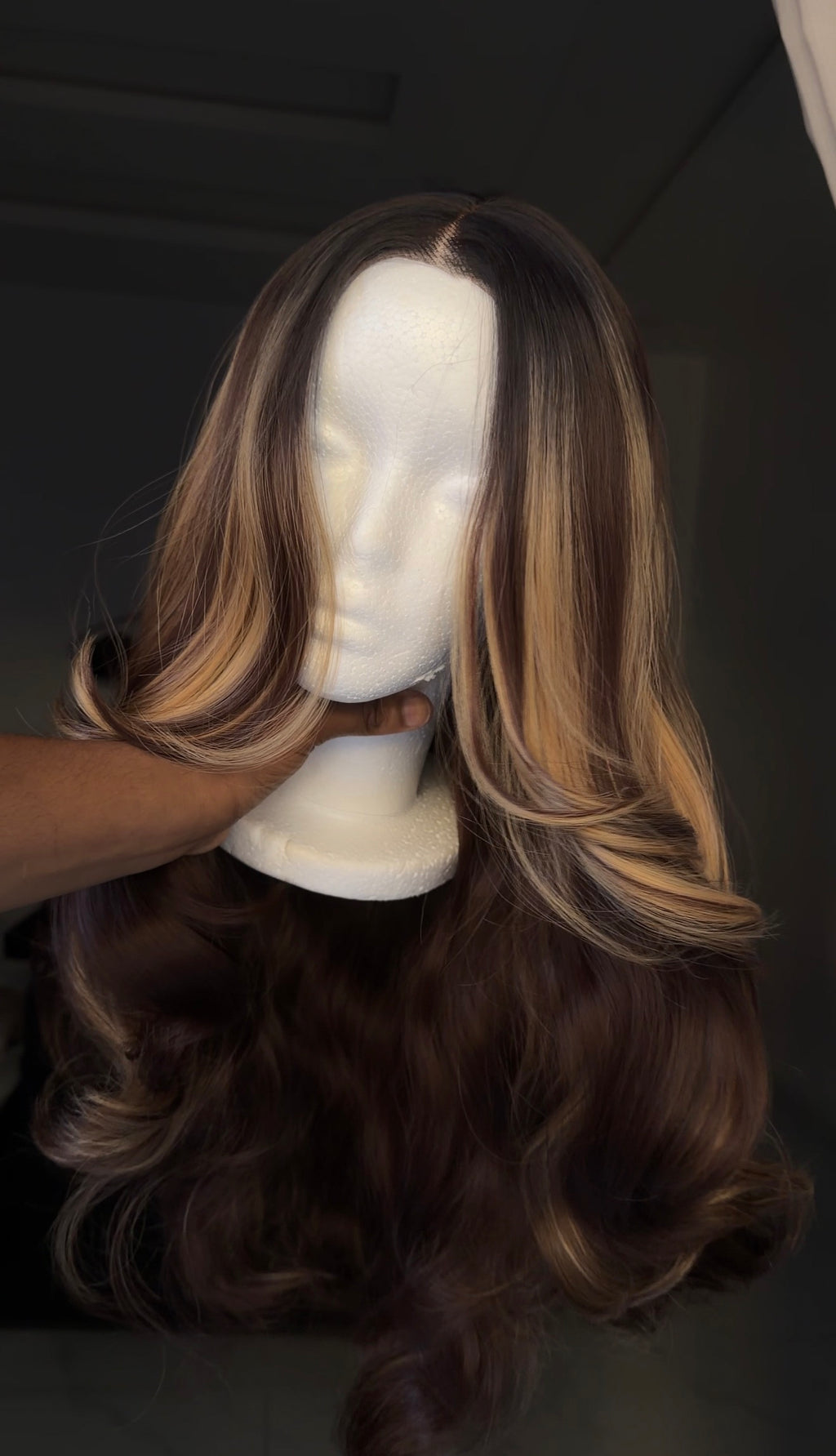 Soft Flow Brown Highlights with Illusion HD lace