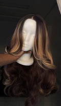Soft Flow Brown Highlights with Illusion HD lace