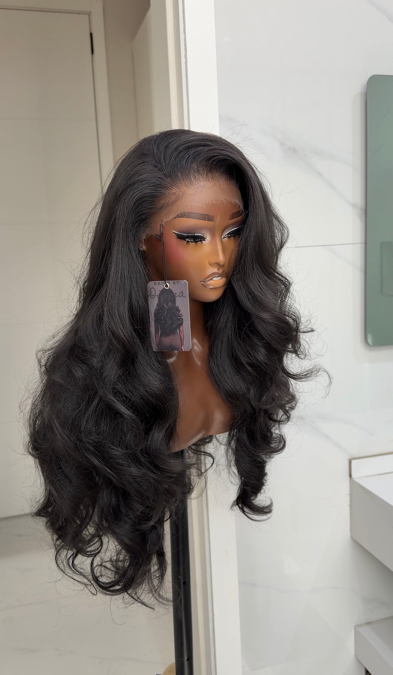 Preplucked HD LACE Black bounce Frontal Wig (2 weeks preorder)