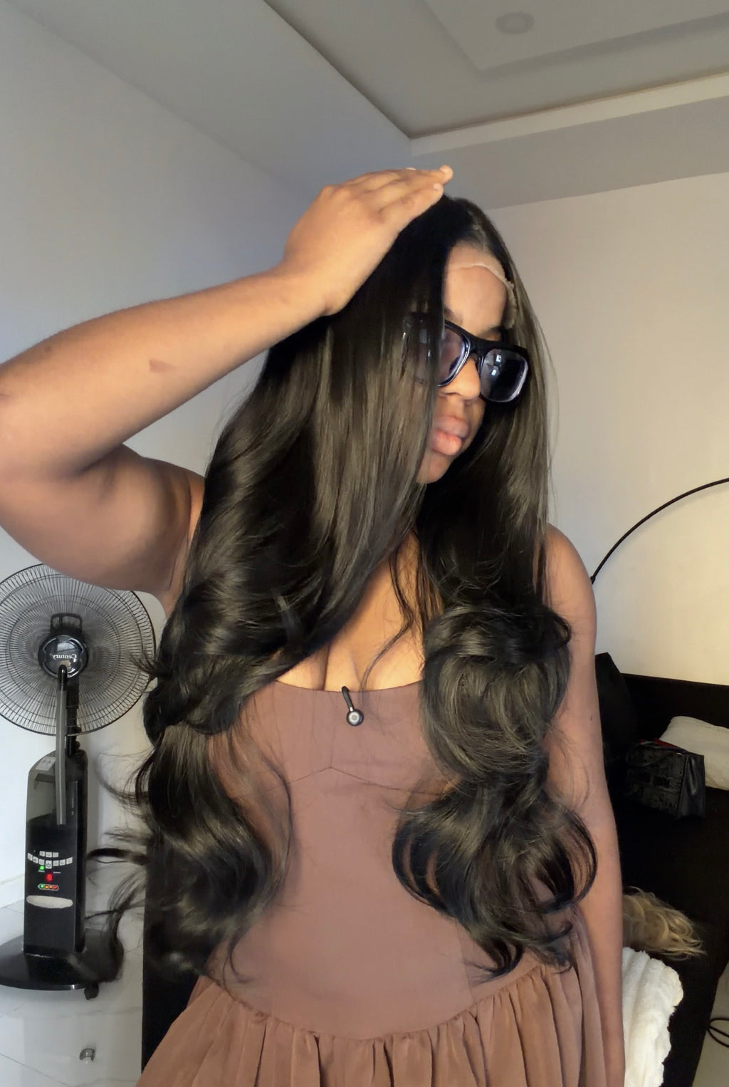 7*5 Closure Lush curls Black with illusion HD lace