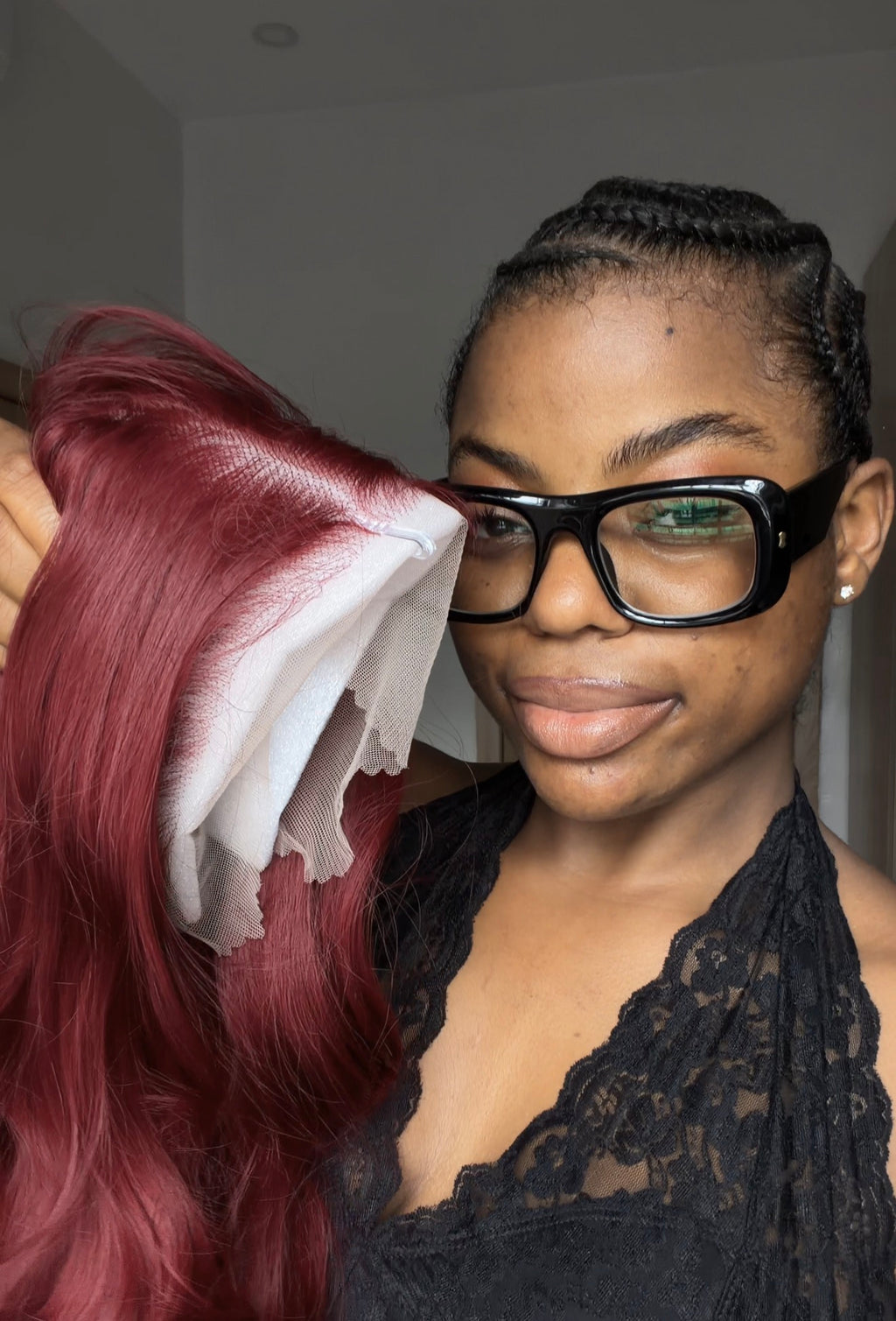 Soft Flow Red with Illusion HD lace