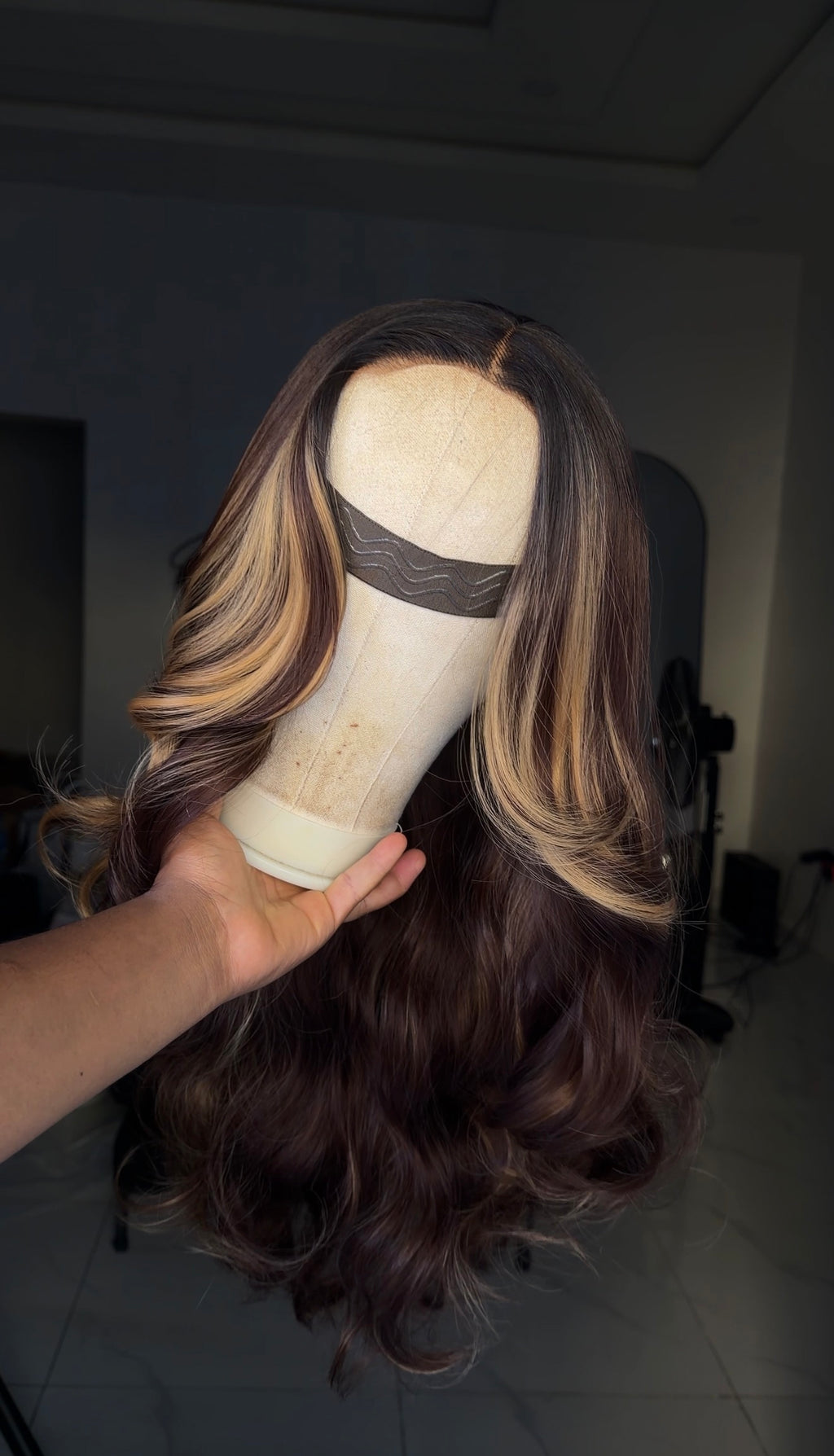 Soft Flow Brown Highlights with Illusion HD lace